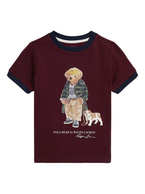 Polo Ralph Lauren Kids Red Bear Print T-Shirt