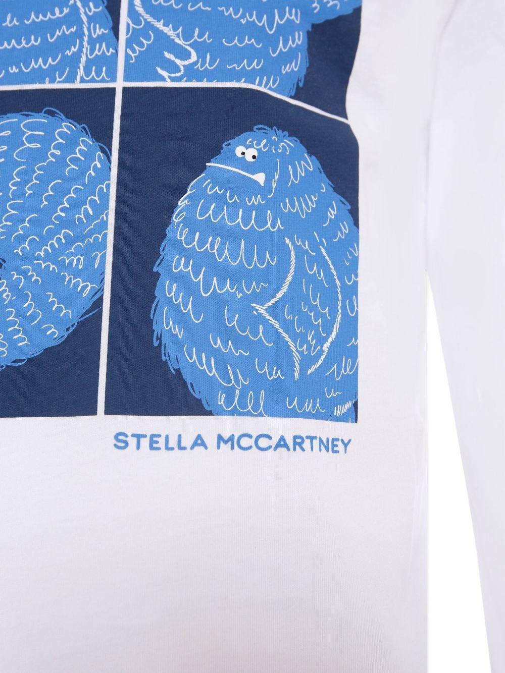 T-shirt per bambino Stella McCartney Kids bianco a maniche lunghe - Rubino Kids