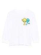 T-shirt per bambino Stella McCartney Kids bianco con stampa grafica - Rubino Kids