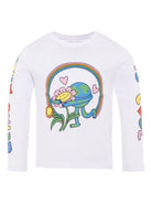 T-shirt per bambino Stella McCartney Kids bianco con stampa grafica - Rubino Kids