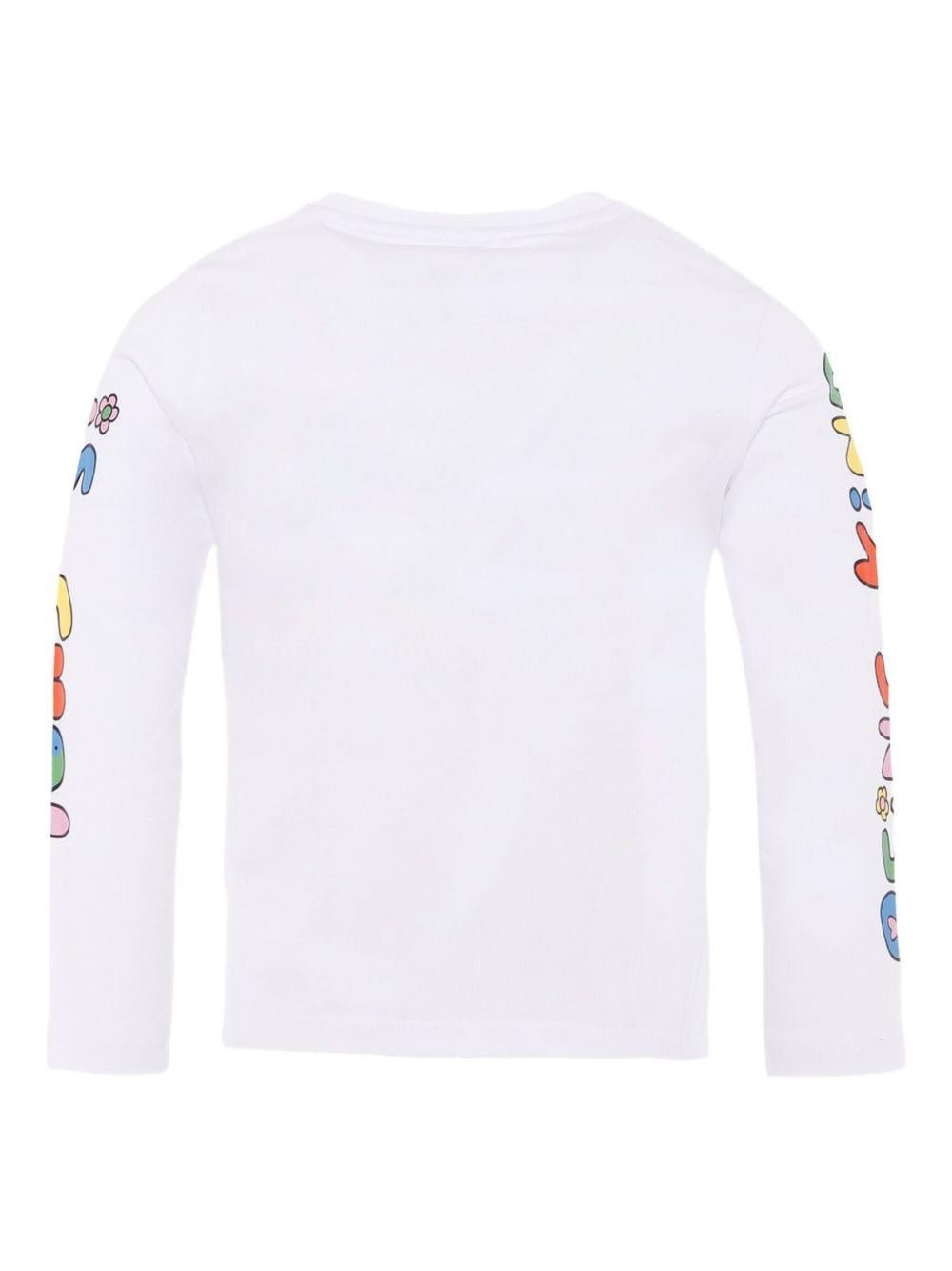 T-shirt per bambino Stella McCartney Kids bianco con stampa grafica - Rubino Kids