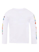 T-shirt per bambino Stella McCartney Kids bianco con stampa grafica - Rubino Kids