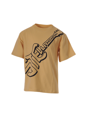 T-shirt per bambino Stella McCartney Kids gialla con stampa grafica sul davanti