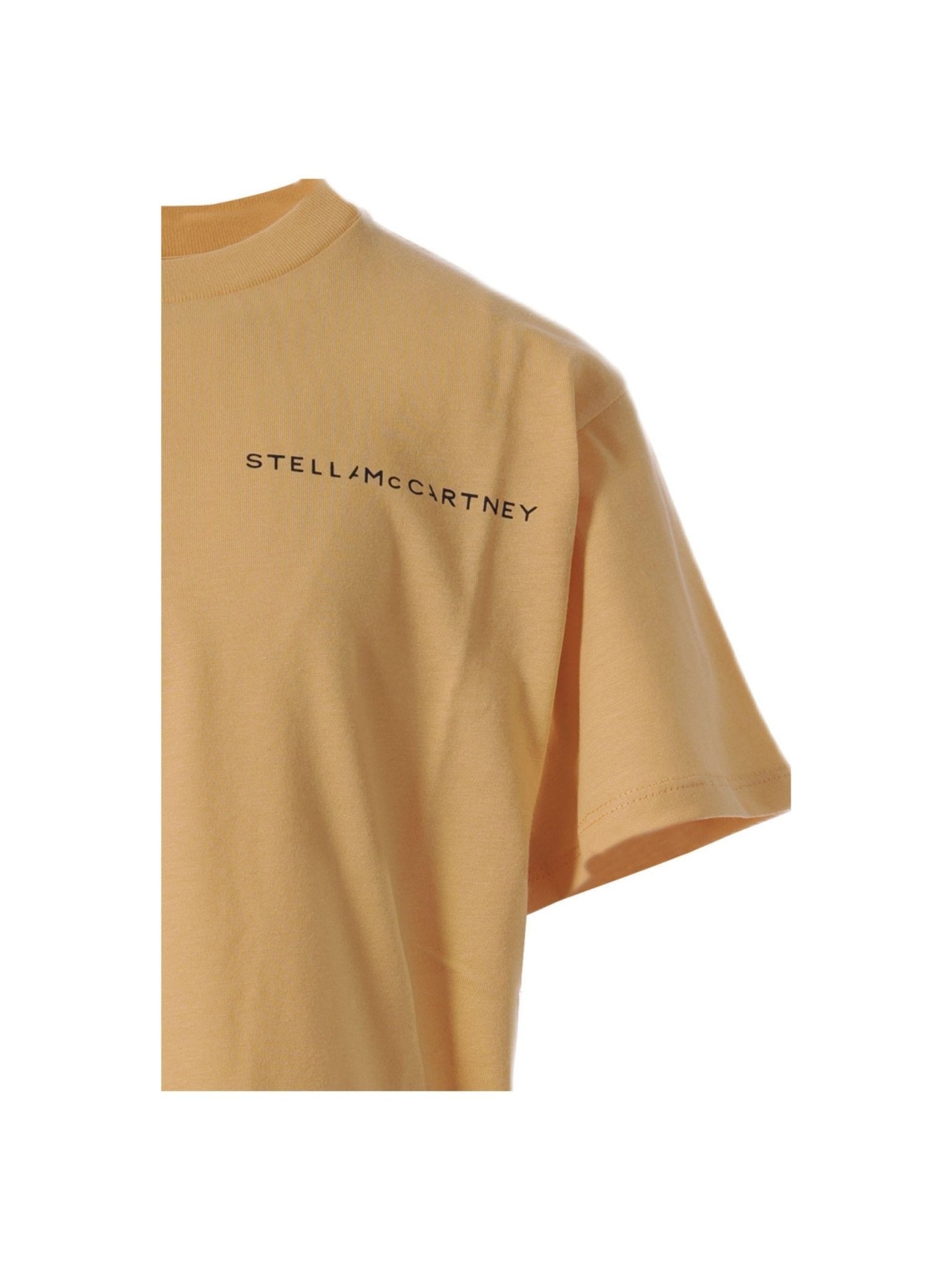 T-shirt per bambino Stella McCartney Kids giallo con scritta "Stella McCartney" sul davanti - Rubino Kids