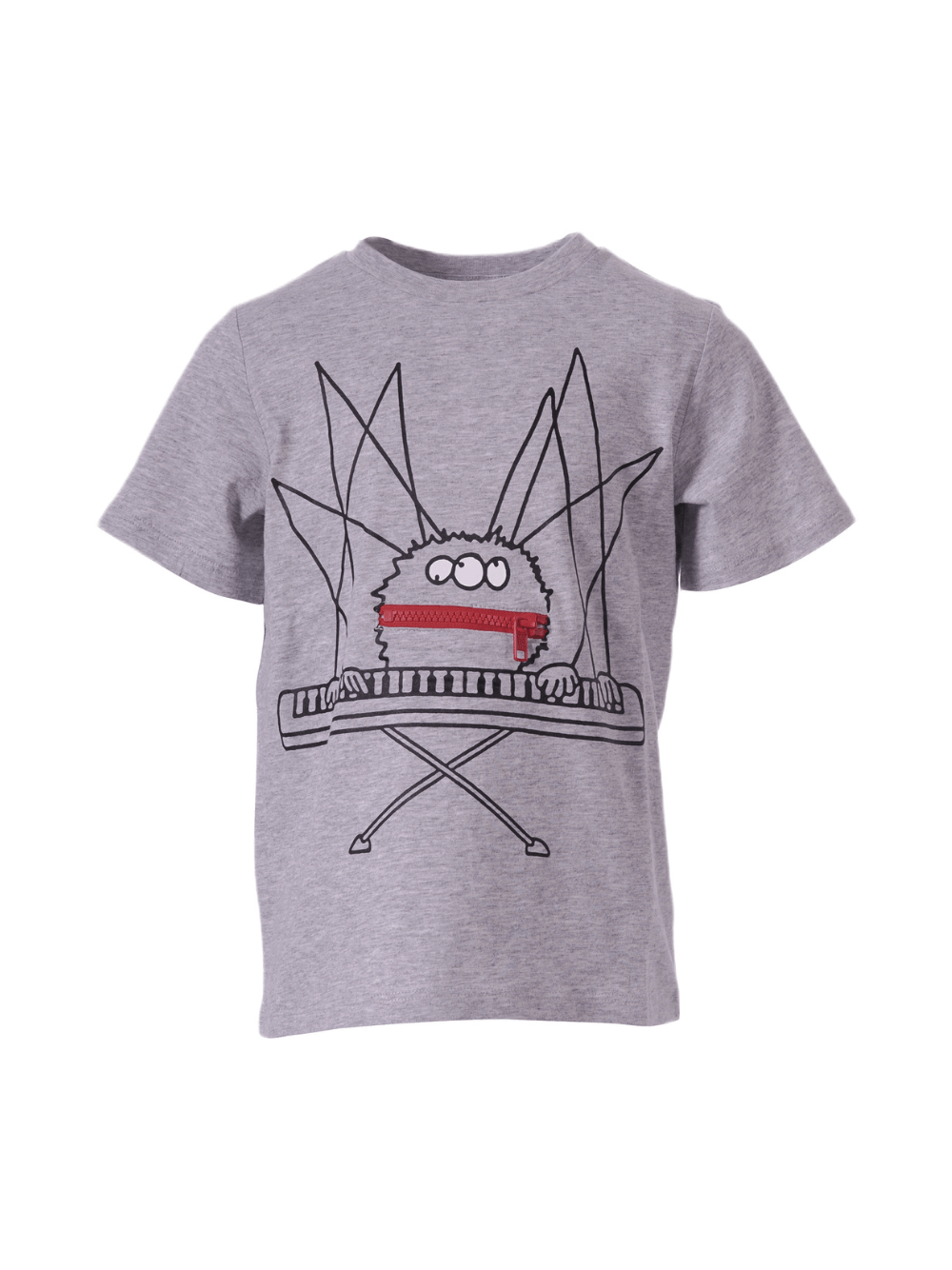 T-shirt per bambino Stella McCartney Kids grigia con stampa grafica sul davanti - Rubino Kids