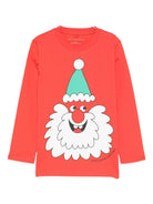 T-shirt per bambino Stella McCartney Kids rosso con stampa natalizia - Rubino Kids