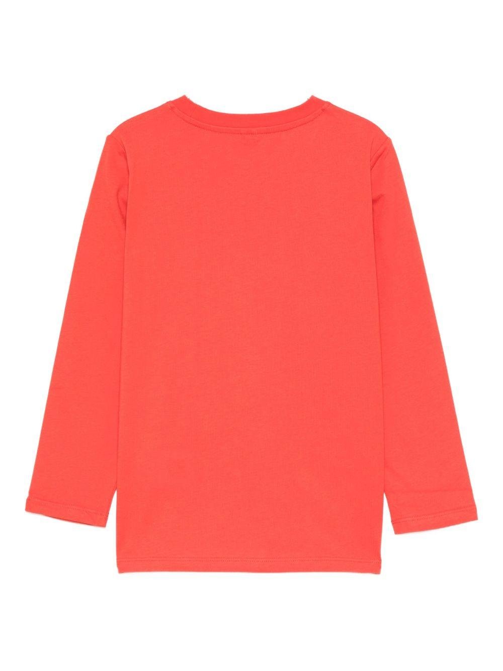 T-shirt per bambino Stella McCartney Kids rosso con stampa natalizia - Rubino Kids