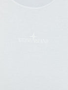 T-shirt per bambino Stone Island Junior azzurro con ricamo logo sul davanti - Rubino Kids