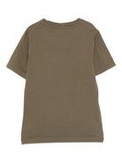 T-shirt per bambino Stone Island Junior verde con caratteristico logo sul davanti - Rubino Kids