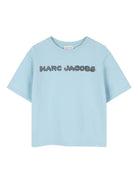 T-shirt per bambino The Marc Jacobs Kids azzurro con dettaglio logo - Rubino Kids
