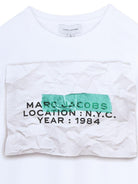 T-shirt per bambino The Marc Jacobs Kids bianca con stampa grafica - Rubino Kids