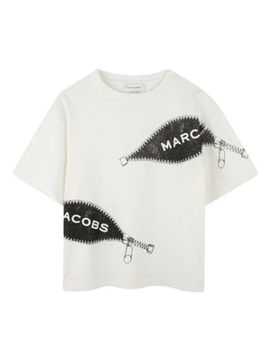 T-shirt per bambino The Marc Jacobs Kids bianco con stampa grafica