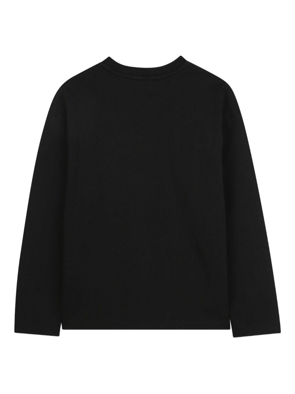 T-shirt per bambino The Marc Jacobs Kids nero con logo sul davanti - Rubino Kids