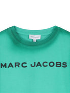 T-shirt per bambino The Marc Jacobs Kids verde con dettaglio logo - Rubino Kids