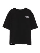 T-shirt per bambino The North Face Kids nero con logo sul petto - Rubino Kids