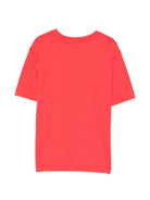 T-shirt per basmbino Moschino Kids rossa con stampa grafica - Rubino Kids