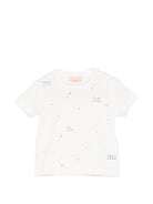 T-shirt per bneonata Elisabetta Franchi La Mia Bambina rosa con decorazioni - Rubino Kids