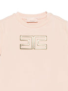 T-shirt per neonarta Elisabetta Franchi La Mia Bambina rosa con dettaglio logo - Rubino Kids