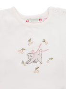 T-shirt per neonata Bonpoint bianca a maniche lunghe - Rubino Kids