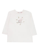 T-shirt per neonata Bonpoint bianca a maniche lunghe - Rubino Kids