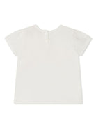 T-shirt per neonata Bonpoint Cira bianco con stampa con testo - Rubino Kids