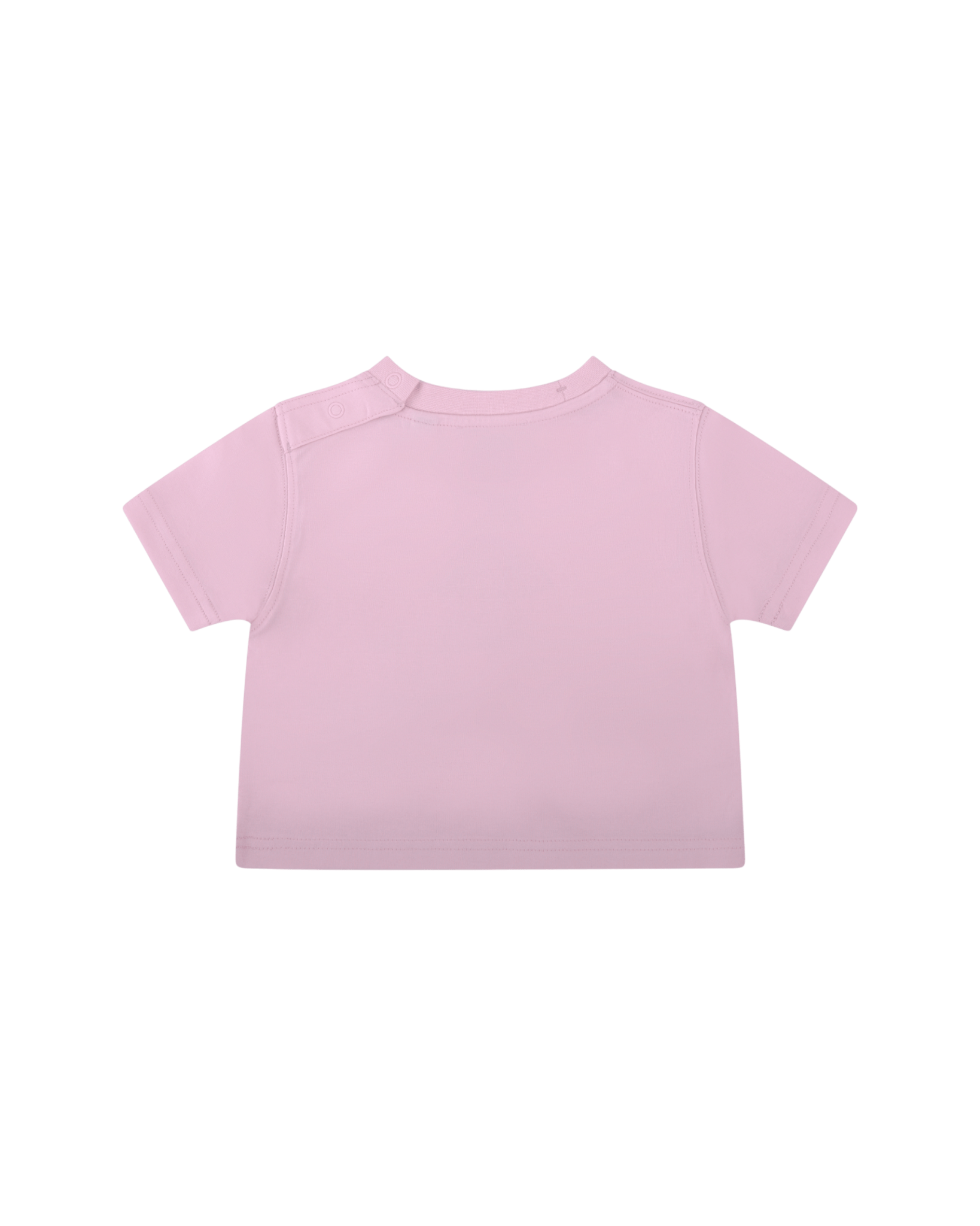 T-shirt per neonata Burberry Kids rosa con stampa orsetto e logo sul davanti - Rubino Kids
