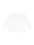 T-shirt per neonata Emporio Armani Kids bianca con decorazione - Rubino Kids