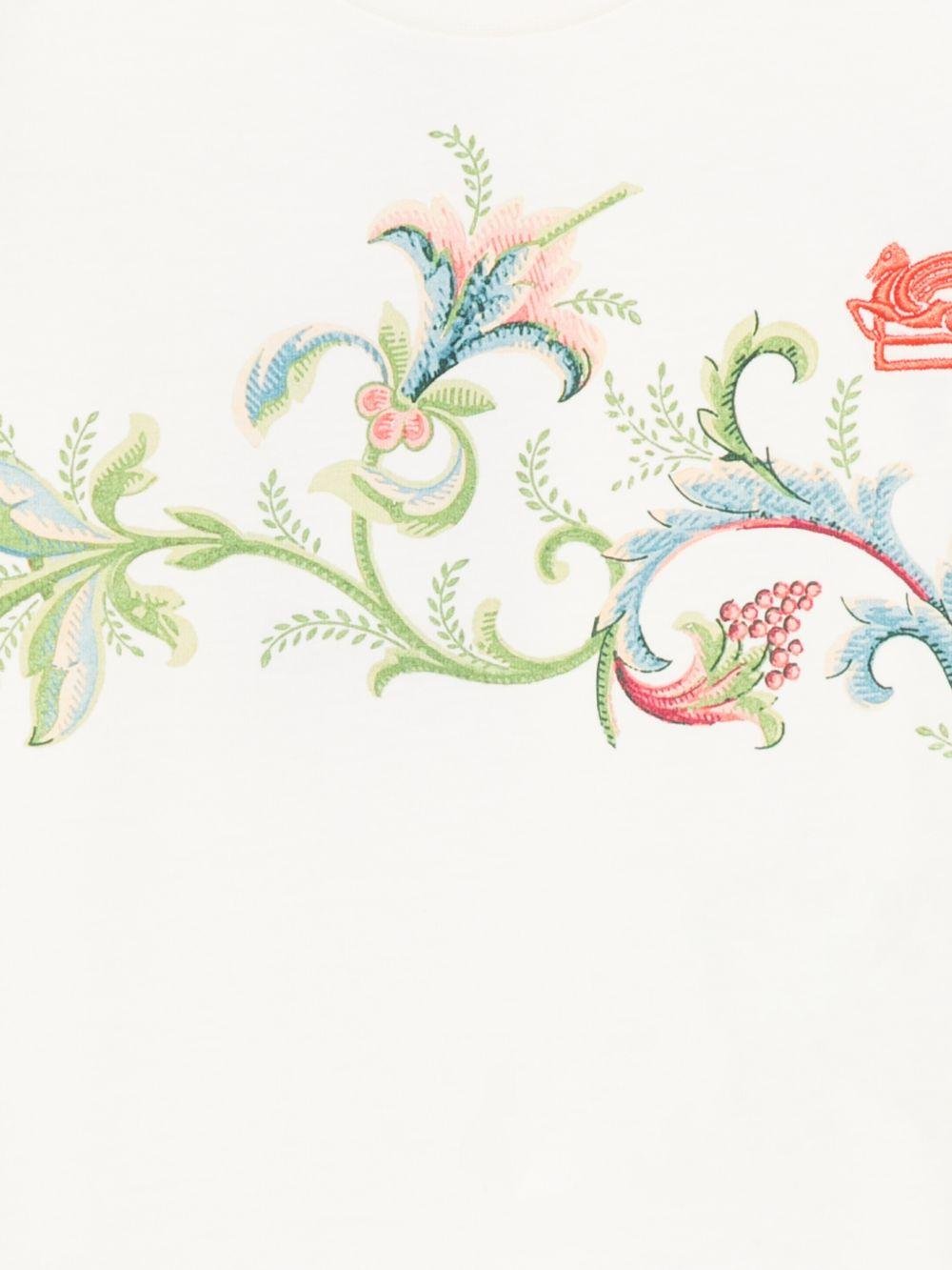 T-shirt per neonata ETRO KIDS bianca con stampa grafica - Rubino Kids