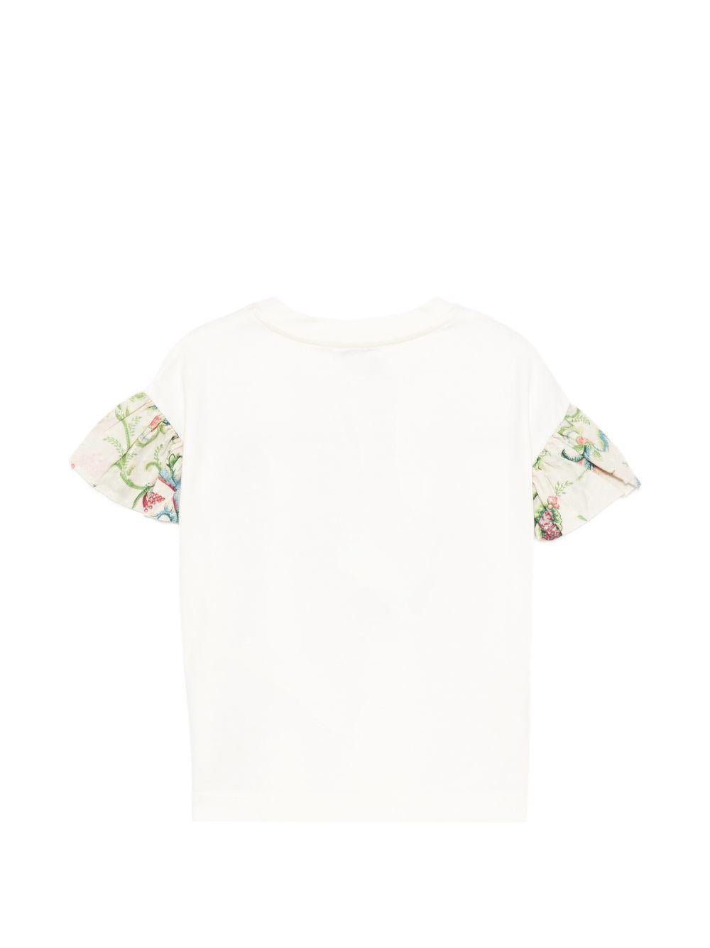 T-shirt per neonata ETRO KIDS bianca con stampa grafica - Rubino Kids