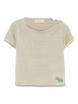 Gensami kids grey knitted T-shirt for baby girls