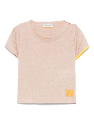 Gensami kids light brown knitted baby girl T-shirt