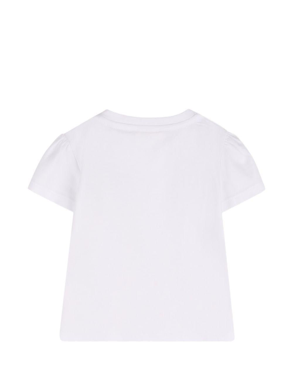 T-shirt per neonata Givenchy Kids bianca con stampa grafica - Rubino Kids