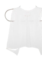 T-shirt per neonata Mariella Ferrari bianca con bordo smerlato - Rubino Kids