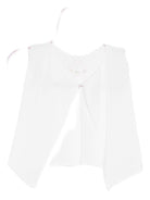 T-shirt per neonata Mariella Ferrari bianca con bordo smerlato - Rubino Kids