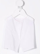 T-shirt per neonata Mariella Ferrari bianca con ricamo rosa - Rubino Kids