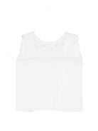 T-shirt per neonata Mariella Ferrari bianco con dettagli ricamati - Rubino Kids