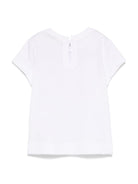 T-shirt per neonata Monnalisa bianco Stay Cool con stampa - Rubino Kids