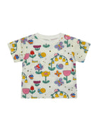 T-shirt per neonata Stella McCartney Kids bianca con stampa floreale - Rubino Kids