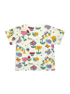 T-shirt per neonata Stella McCartney Kids bianca con stampa floreale - Rubino Kids