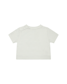 T-shirt per neonati Burberry Kids bianca con Equestrian Knight sul davanti - Rubino Kids