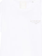 T-shirt per neonati Givenchy Kids bianca con logo sul davanti - Rubino Kids