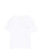 T-shirt per neonati Givenchy Kids bianca con logo sul davanti - Rubino Kids