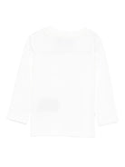 T-shirt per neonati John Richmond Junior bianco con maniche lunghe - Rubino Kids