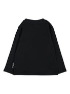 T-shirt per neonati John Richmond Junior nero con logo sul davanti - Rubino Kids