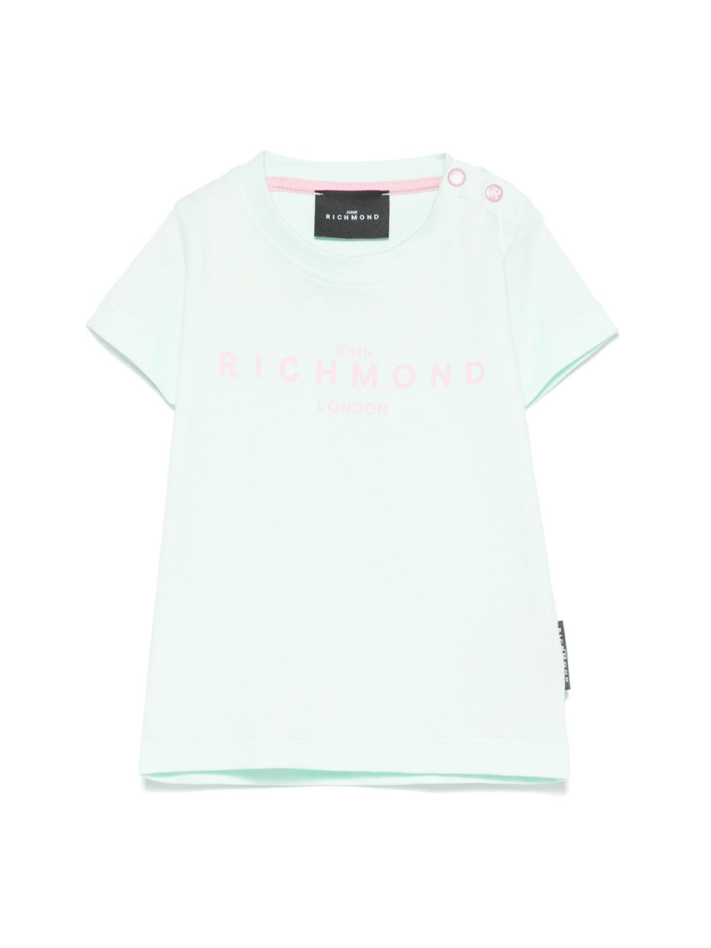 T-shirt per neonati John Richmond Junior verde con logo - Rubino Kids