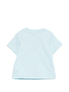 T-shirt per neonati Moschino Kids azzurra con stampa Teddy sul davanti - Rubino Kids