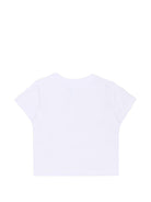 T-shirt per neonati Moschino Kids bianca con motivo Teddy Bear - Rubino Kids