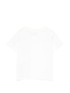 T-shirt per neonati Moschino Kids bianca con ricamo orsetto - Rubino Kids