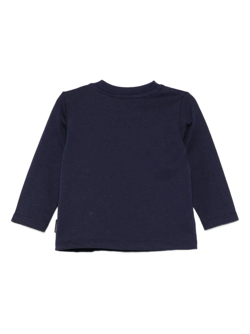 T-shirt per neonati Moschino Kids blu con motivo Teddy Bear - Rubino Kids