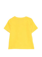 T-shirt per neonati Moschino Kids gialla con stampa tre orsetti - Rubino Kids